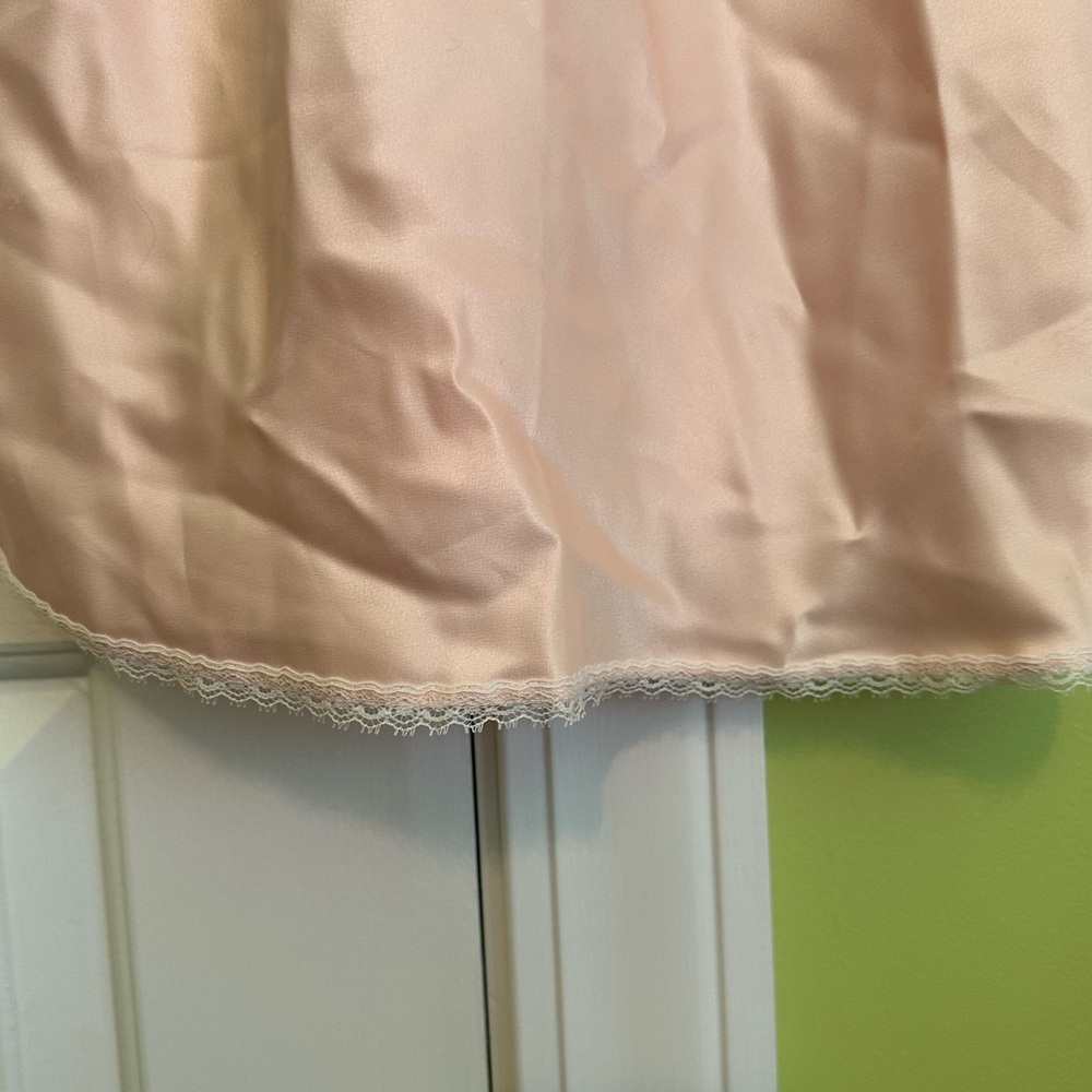 American Vintage 90s Pink Silk and Lace Slip Dress Size Small - Picture 4 of 7